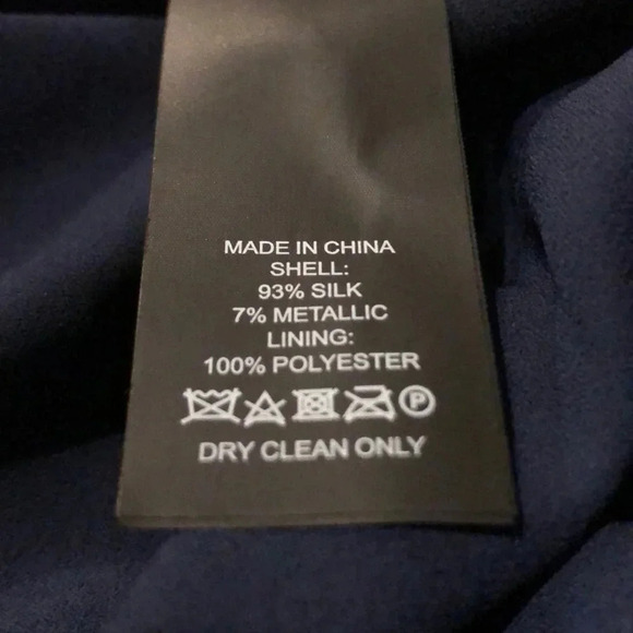 Kate Spade silk navy night sky lurex dot skirt, 10 - Picture 8 of 9